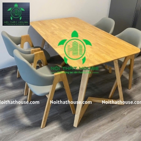 BỘ BÀN GHẾ CHỮ A GỖ CAO SU 140 