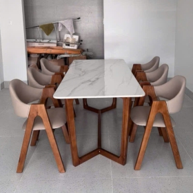 BỘ BÀN ĐÁ TRẮNG 180 HIỆN ĐẠI CHẮC CHẮN