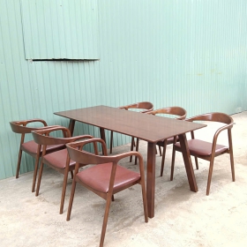 BỘ BÀN NEVA GỖ ASH CÓ TAY 180 ĐẸP
